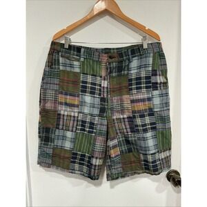 Polo Ralph Lauren Plaid Patchwork Madras Shorts, 36, Quilted Preppy Classic Fit